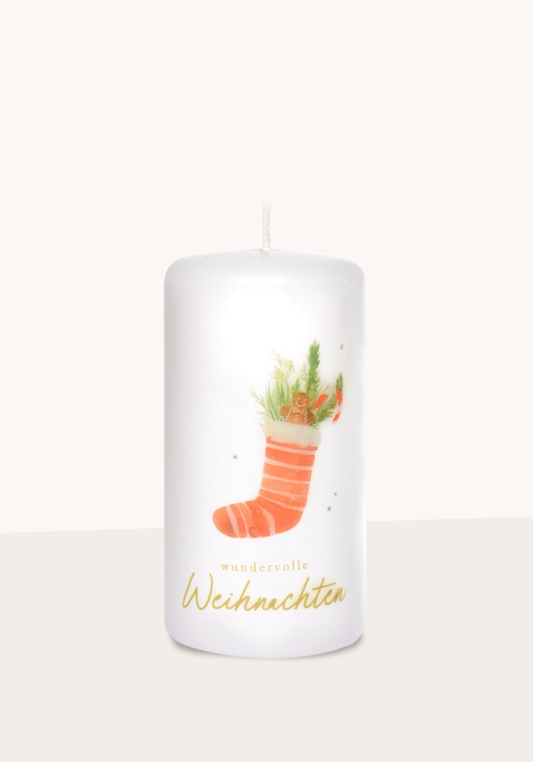Designkerze "wundervolle Weihnachten"