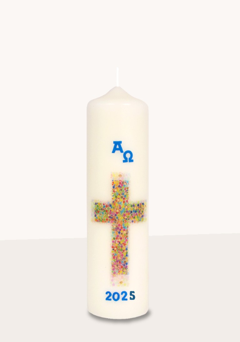 Ostertischkerze "Mosaik Kreuz" 3415