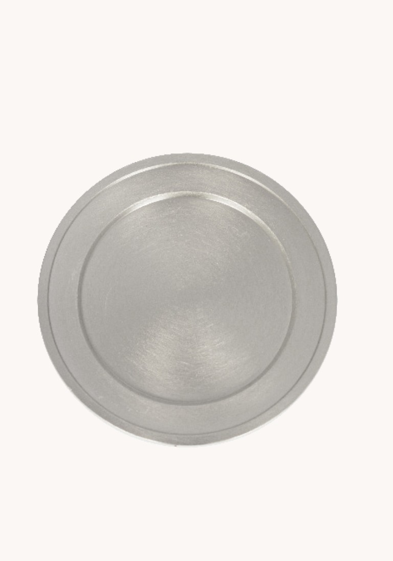 Kerzenleuchter "Silber matt" rund