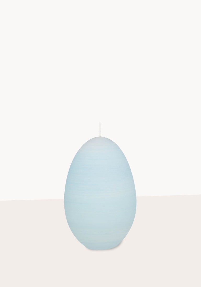 Designkerze "Velata" Eierkerze hellblau
