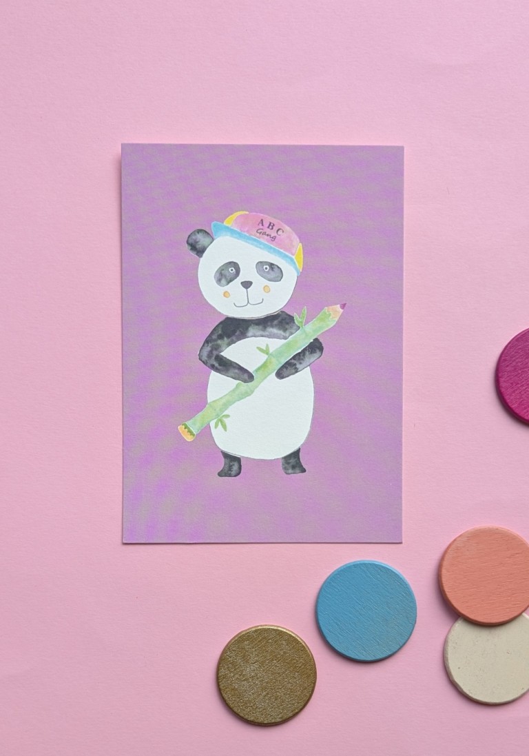 Postkarte Panda