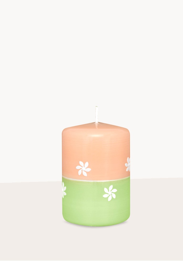 Designkerze "Blossom" hellgrün