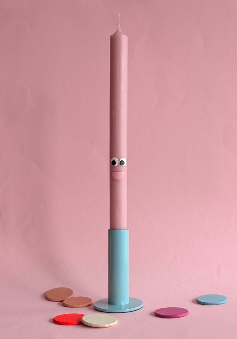 Smiley-Stabkerze-rosa-1609-11956