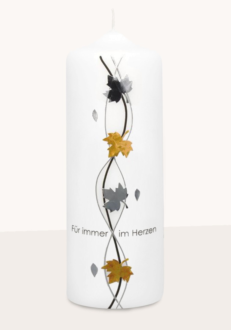 Trauerkerze "Blattranke" 6570-22080-10
