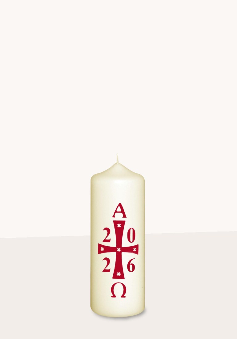 Ostertischkerze "Ostersymbol, Jahreszahl klein" 378