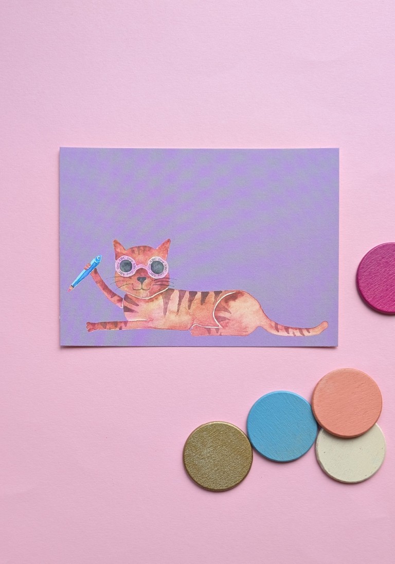 Postkarte Katze