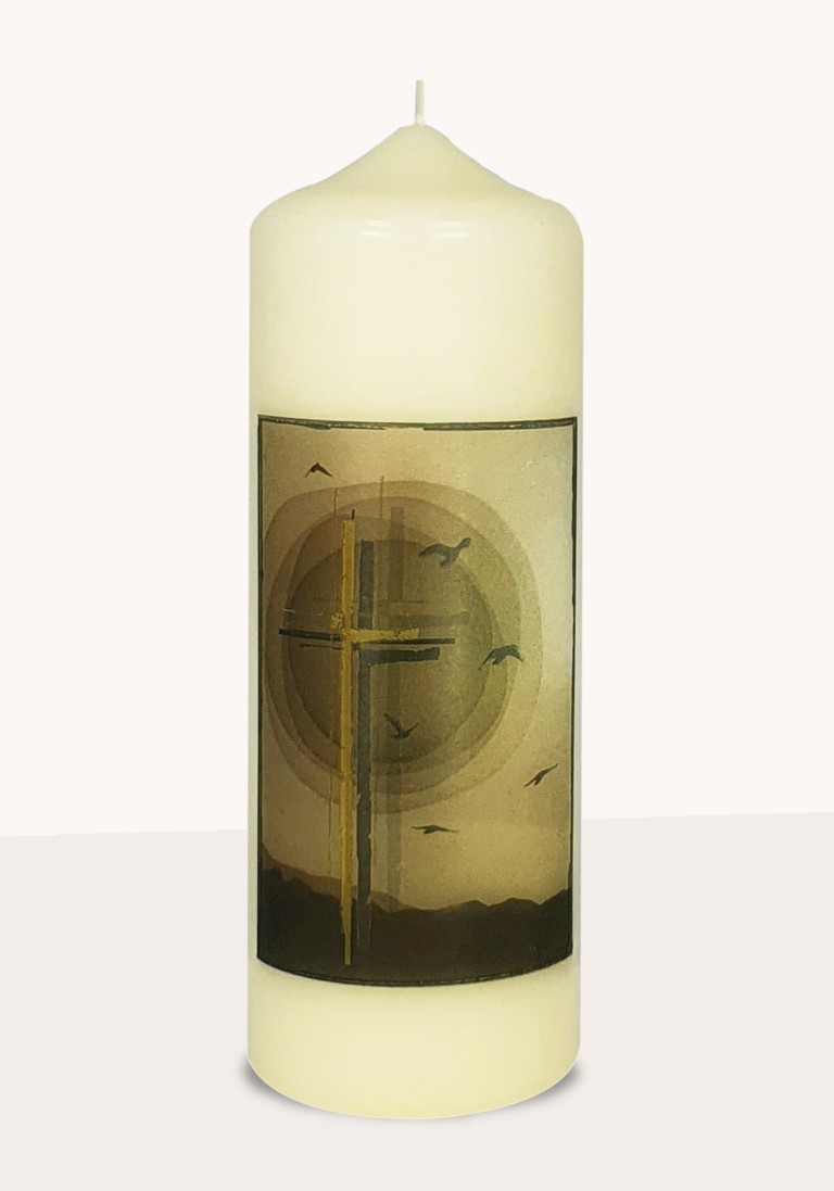 Trauerkerze "Kreuz, Sonne" 2103