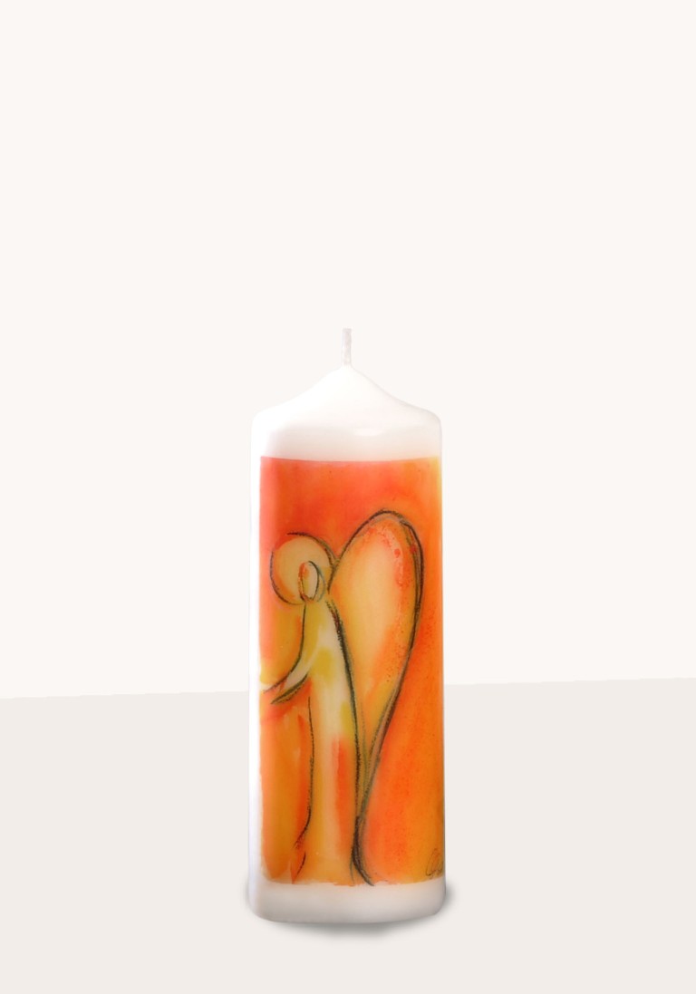 Engelkerze "Schutzengel orange" 2072