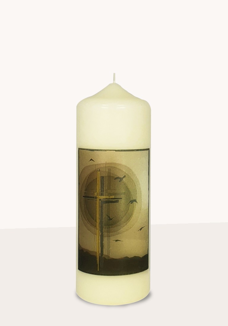 Trauerkerze "Kreuz, Sonne" 2102