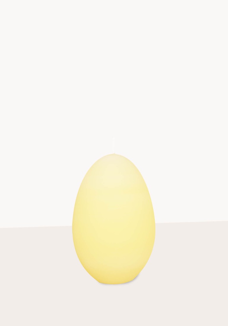 Designkerze "Velata" Eierkerze gelb