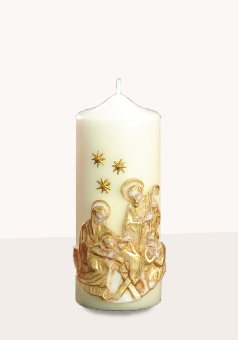 Weihnachtskerze "Krippe" 428