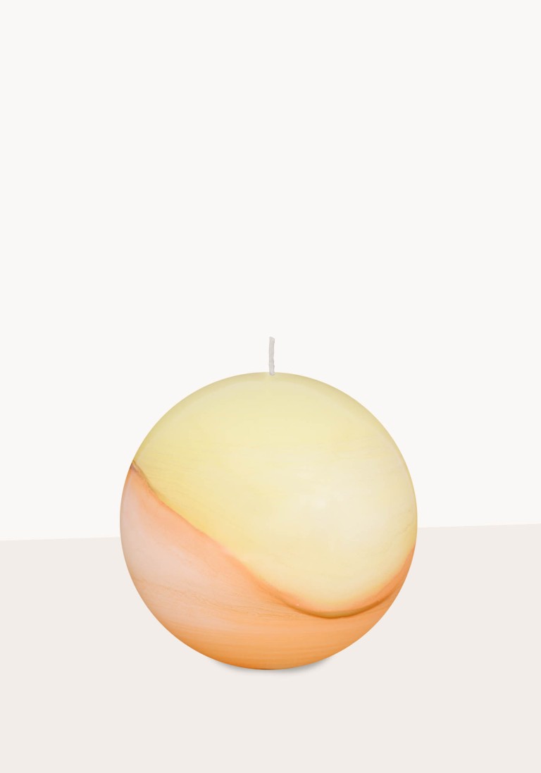 Designkerze "Lotus" Kugelkerzen apricot