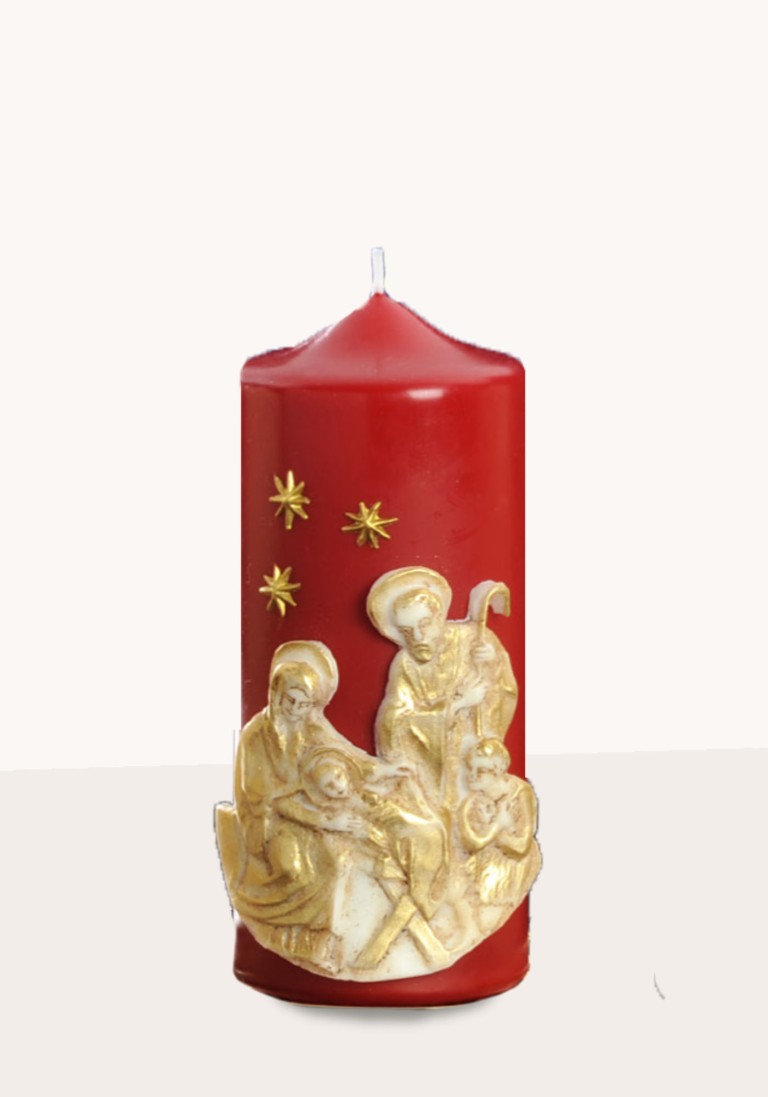 Weihnachtskerze "Krippe" 486